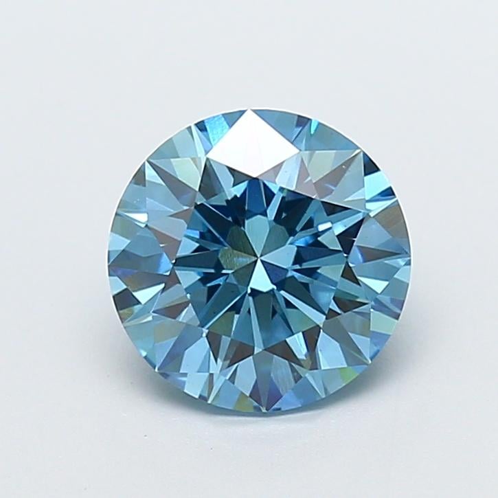 2.07 Ct. Fancy Vivid  Blue Round Lab Grown Diamond