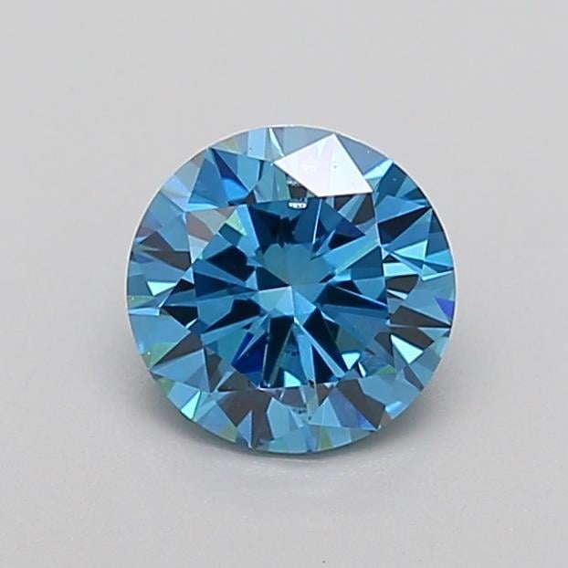 1.01 Ct. Fancy Vivid  Blue Round Lab Grown Diamond