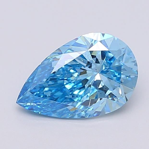 1.51 Ct. Fancy Vivid  Blue Pear Lab Grown Diamond