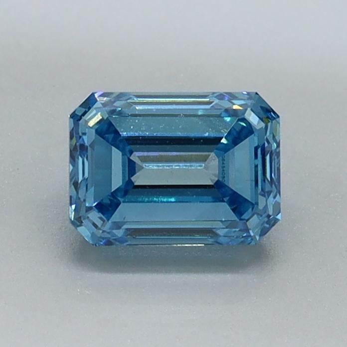 0.70 Ct. Fancy Vivid Blue Emerald Lab Grown Diamond