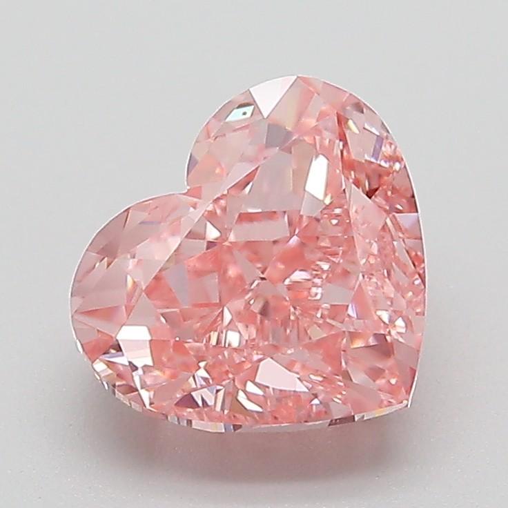 2.08 Ct. Fancy Vivid Pink Heart Lab Grown Diamond