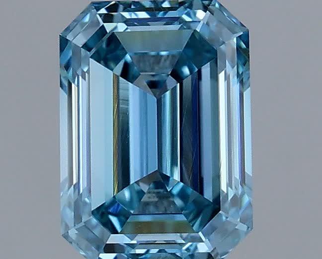 1.14 Ct. Fancy Vivid Blue Emerald Lab Grown Diamond