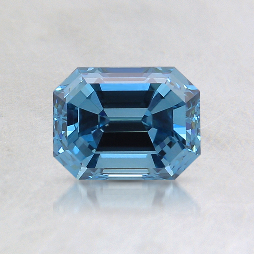 0.77 Ct. Fancy Intense Blue Emerald Lab Created Diamond