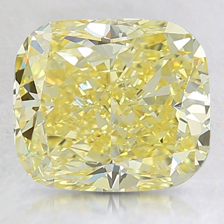 3.10 Ct. Fancy Intense Yellow Cushion Lab Grown Diamond