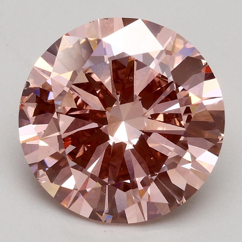 3.01 Ct. Fancy Intense Pink Round Lab Grown Diamond