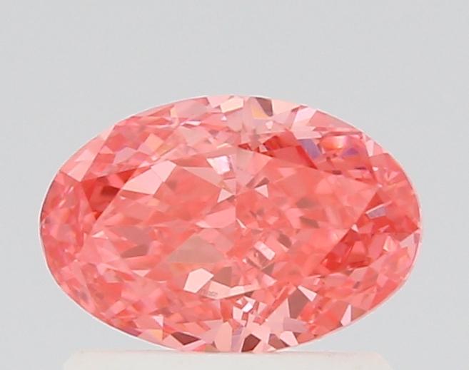 0.77 Ct. Fancy Vivid Pink Oval Lab Grown Diamond