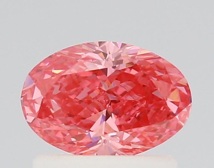 0.77 Ct. Fancy Vivid Pink Oval Lab Grown Diamond