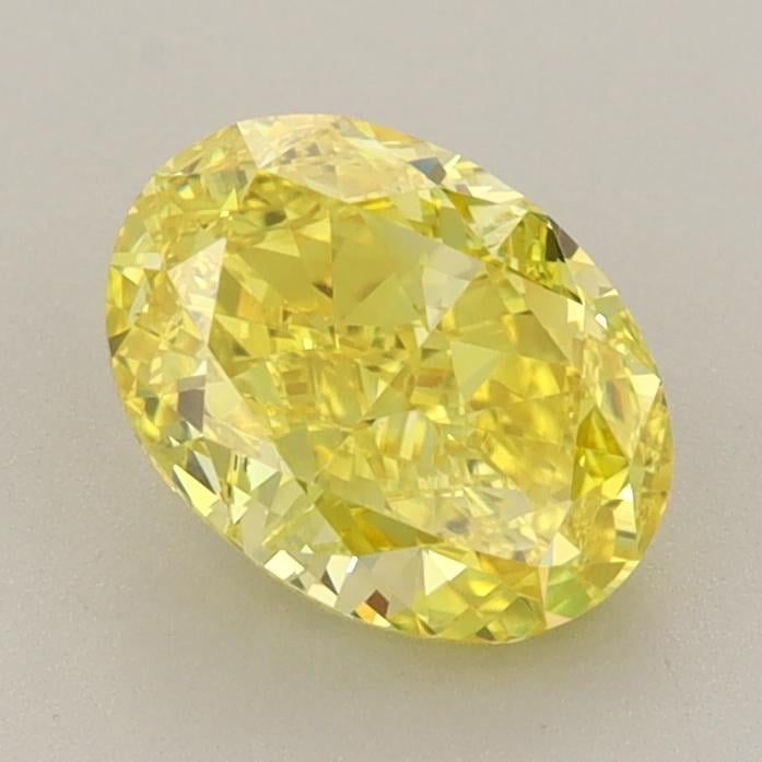 1.51 Ct. Fancy Vivid  Yellow Oval Lab Grown Diamond