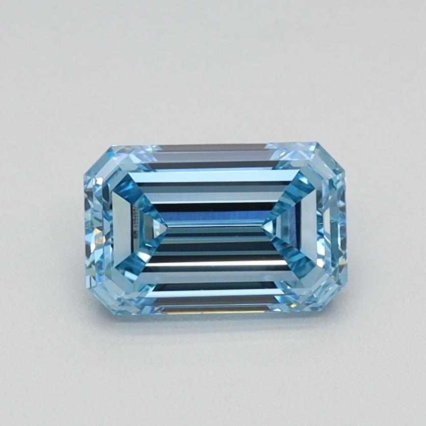 0.74 Ct. Fancy Vivid Blue Emerald Lab Grown Diamond