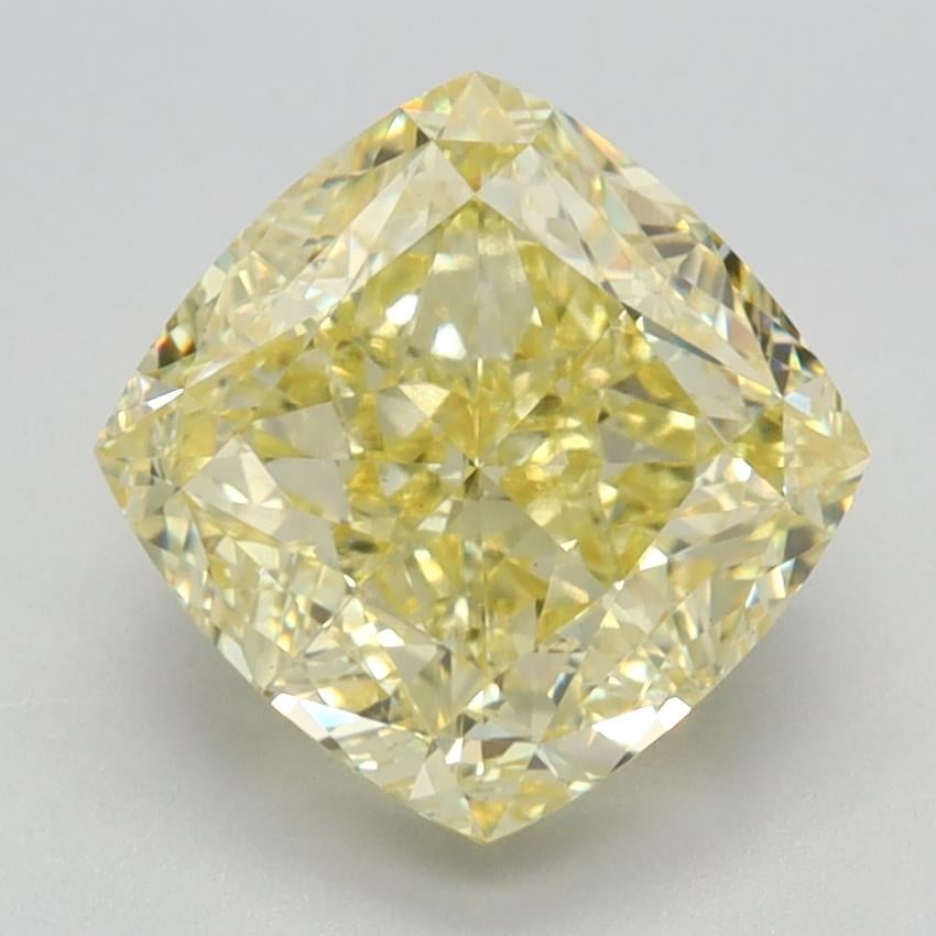 3.21 Ct. Fancy Intense Yellow Cushion Lab Grown Diamond