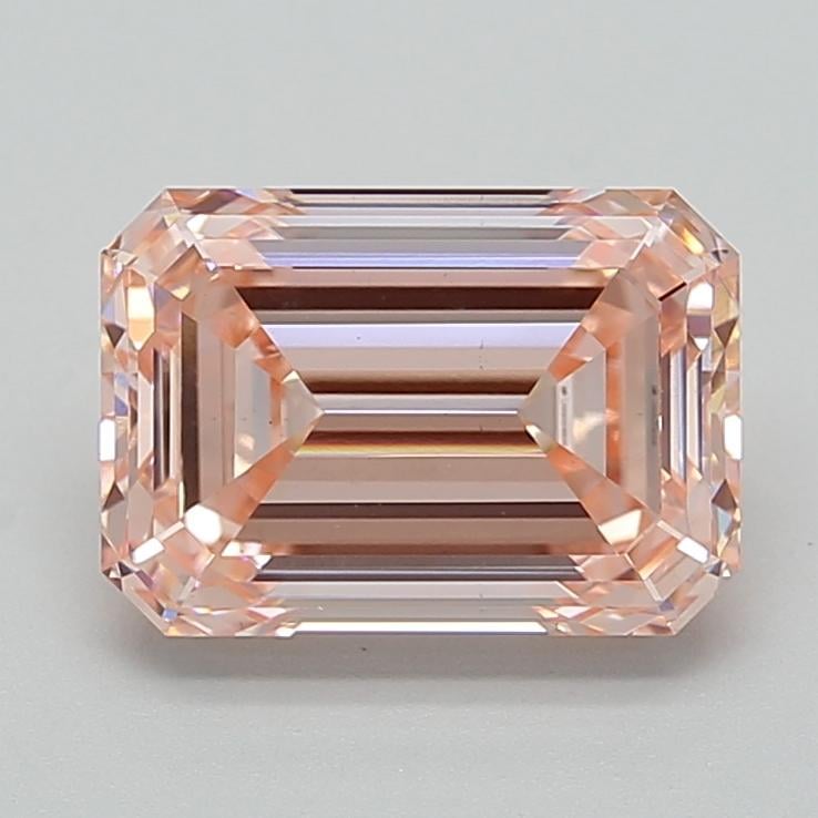 4.04 Ct. Fancy Intense  Pink Emerald Lab Grown Diamond
