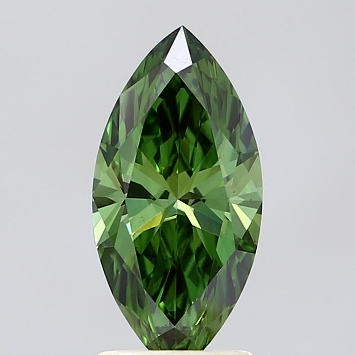 1.57 Ct. Fancy Vivid Green Marquise Lab Grown Diamond