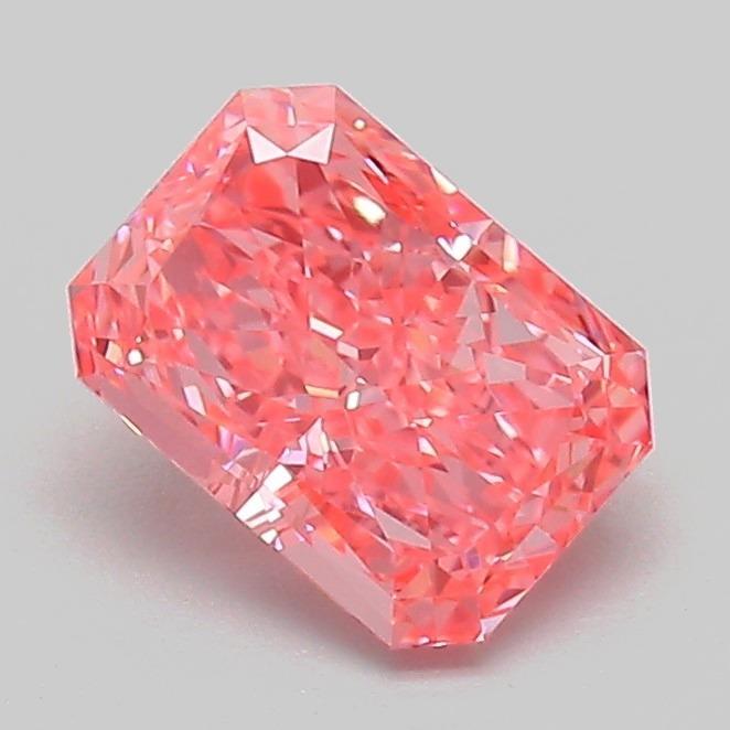 1.09 Ct. Fancy Vivid Pink Radiant Lab Grown Diamond
