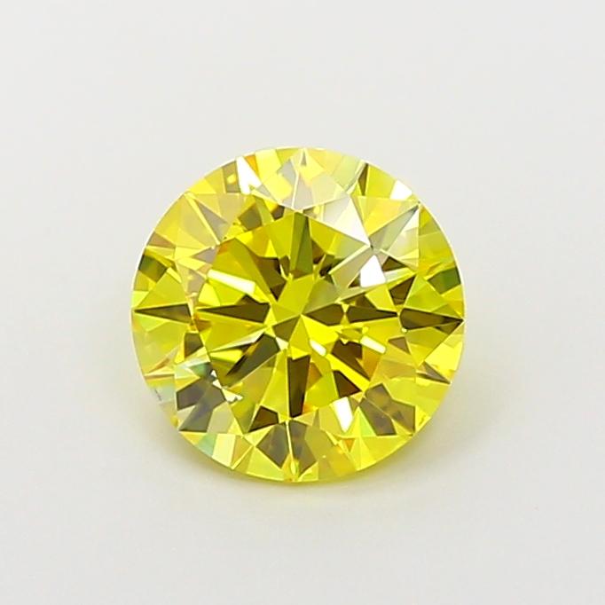 1.51 Ct. Fancy Vivid  Yellow Round Lab Grown Diamond