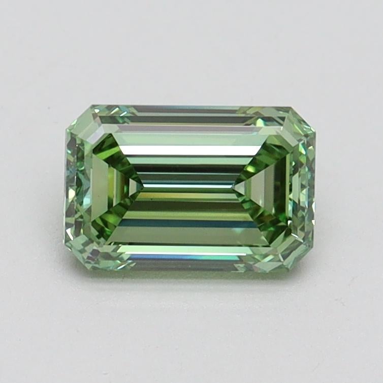 0.86 Ct. Fancy Vivid Pacific Green Emerald Lab Grown Diamond