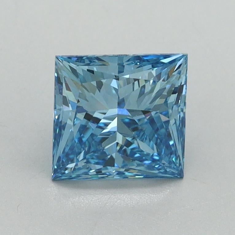 1.14 Ct. Fancy Vivid Blue Princess Lab Grown Diamond