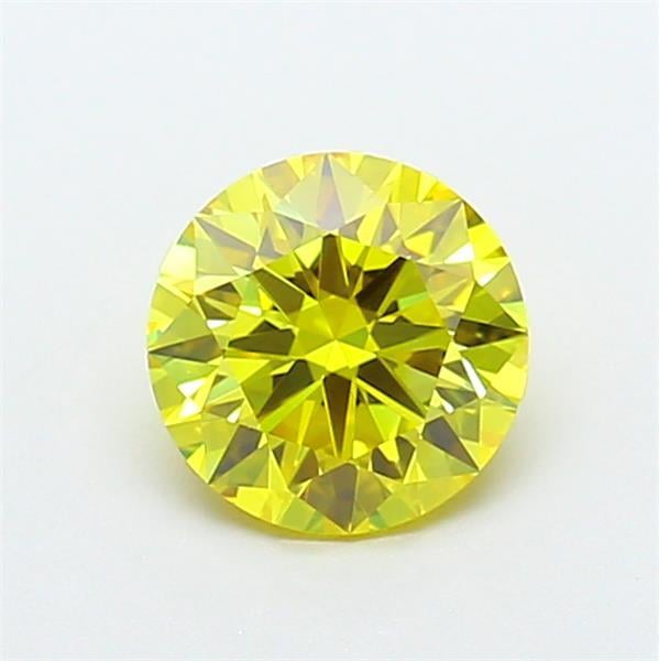 1.07 Ct. Fancy Vivid  Yellow Round Lab Grown Diamond