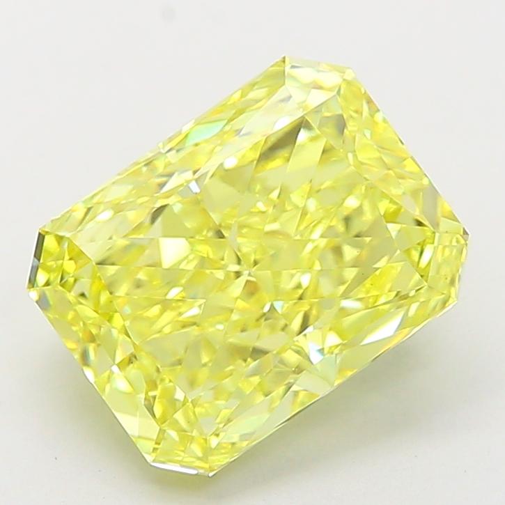 4.26 Ct. Fancy Vivid  Yellow Radiant Lab Grown Diamond