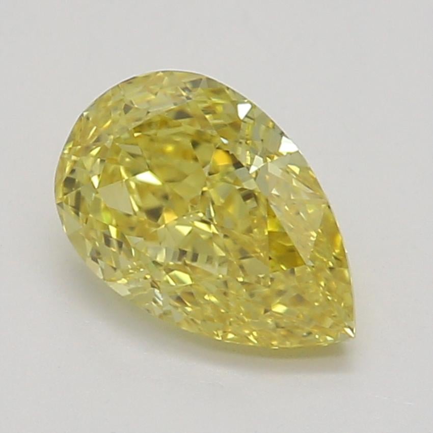 0.50 Ct. Fancy Vivid Yellow Pear Diamond