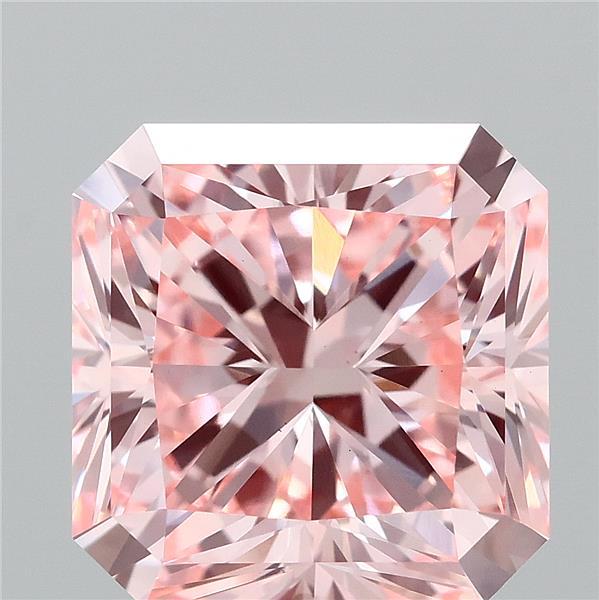 3.21 Ct. Fancy Vivid Pink Radiant Lab Grown Diamond