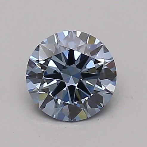0.39 Ct. Fancy Vivid Blue Round Lab Grown Diamond