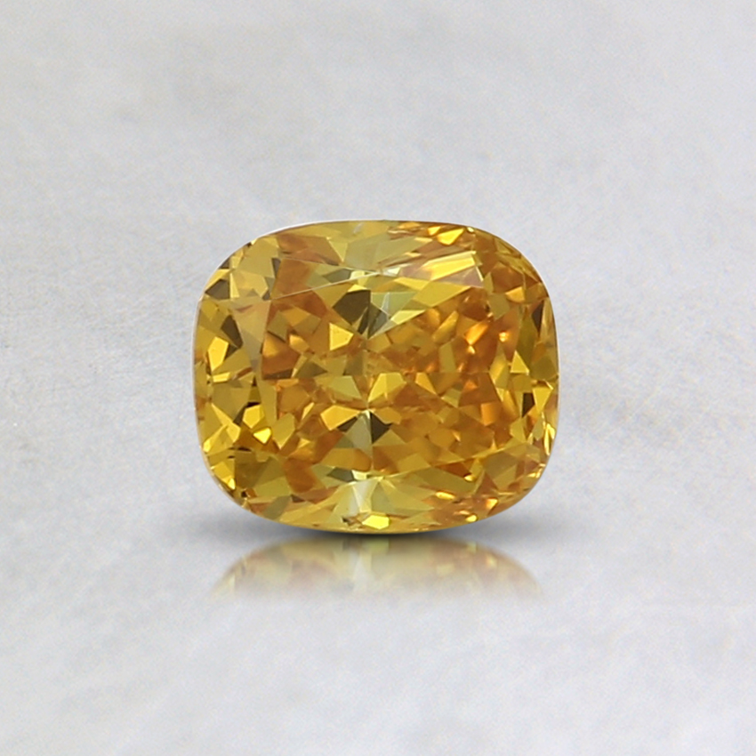0.45 Ct. Fancy Vivid Orange-Yellow Cushion Lab Grown Diamond