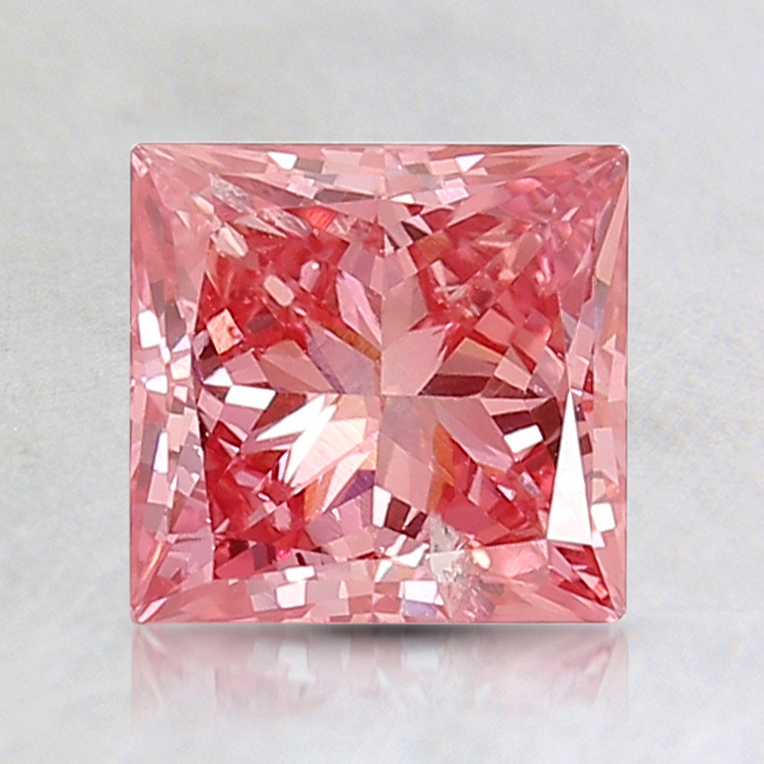 1.69 Ct. Fancy Deep Pink Princess Lab Created Diamond
