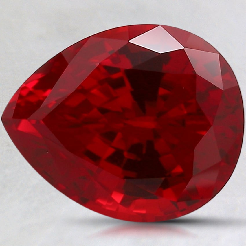11.1x9mm Pear Lab Grown Ruby