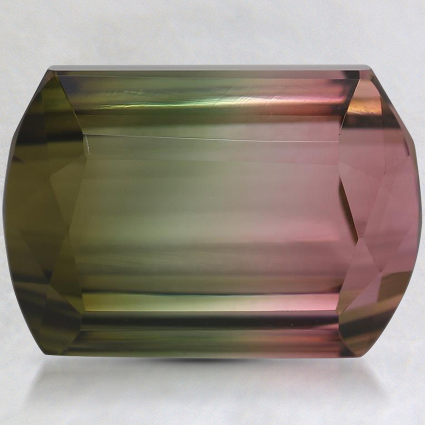 13x9.3mm Unheated Bi-Color Modified Emerald Tourmaline