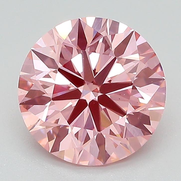 2.30 Ct. Fancy Vivid Pink Round Lab Grown Diamond