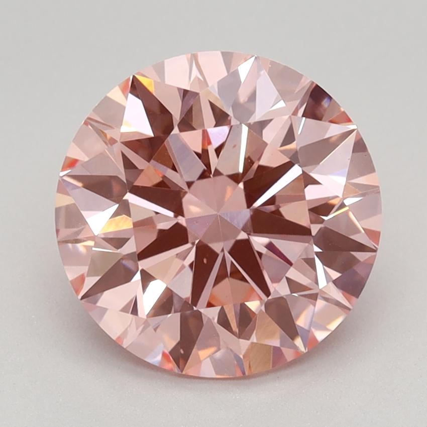 2.29 Ct. Fancy Intense Pink Round Lab Grown Diamond