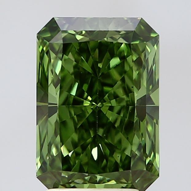 3.01 Ct. Fancy Vivid Green Radiant Lab Grown Diamond