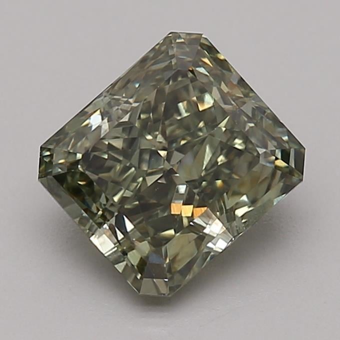 1.79 Ct. Fancy Vivid Green Radiant Lab Grown Diamond