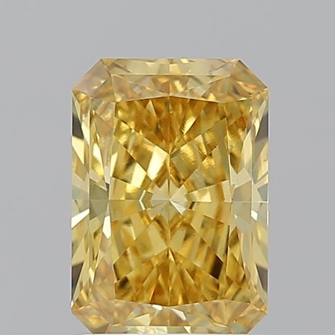 1.58 Ct. Fancy Vivid Yellow Radiant Lab Grown Diamond