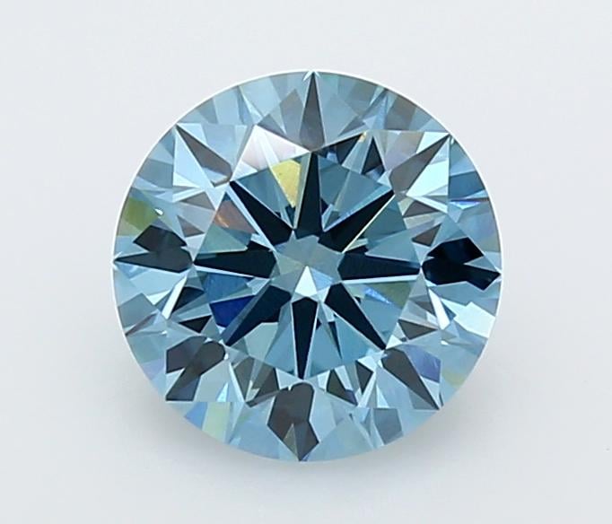 2.01 Ct. Fancy Vivid  Blue Round Lab Grown Diamond