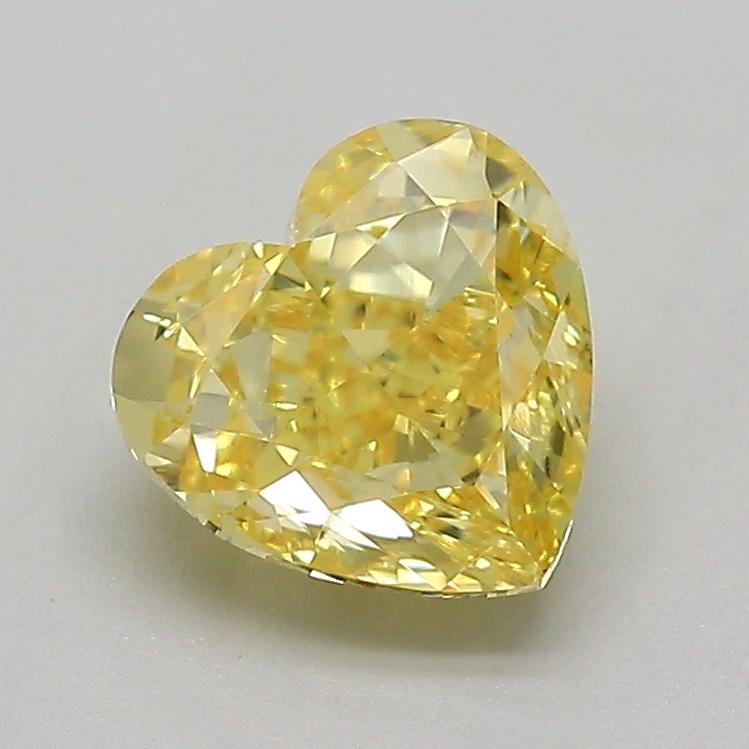 1.08 Ct. Fancy Vivid  Yellow Heart Lab Grown Diamond