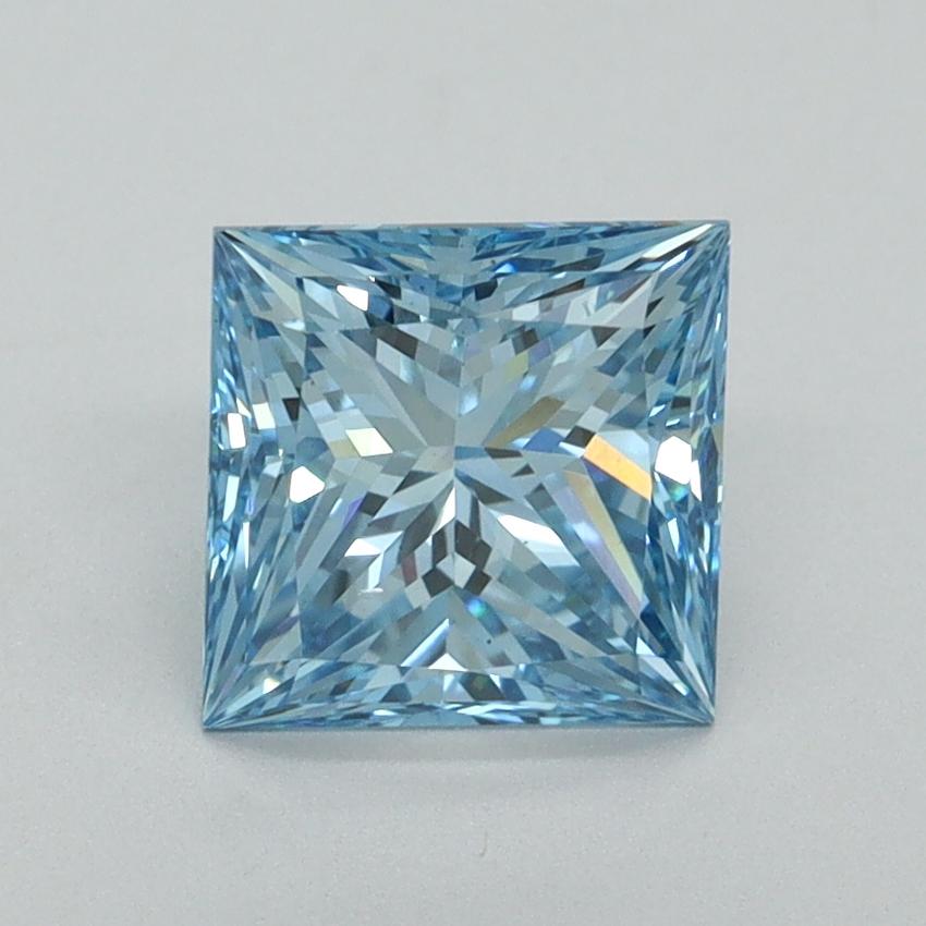 1.60 Ct. Fancy Vivid Blue Princess Lab Grown Diamond