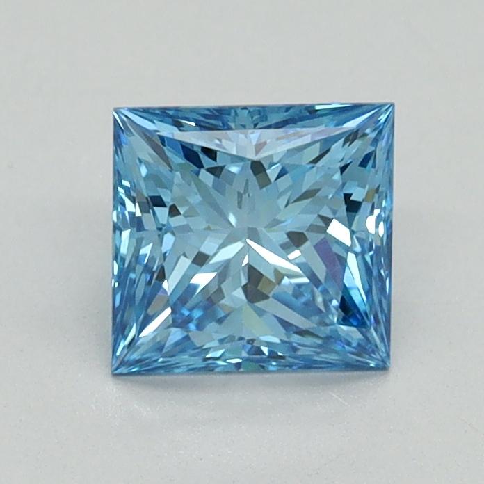0.90 Ct. Fancy Vivid Blue Princess Lab Grown Diamond