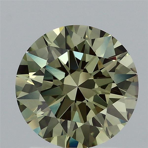 1.72 Ct. Fancy Vivid  Green Round Lab Grown Diamond