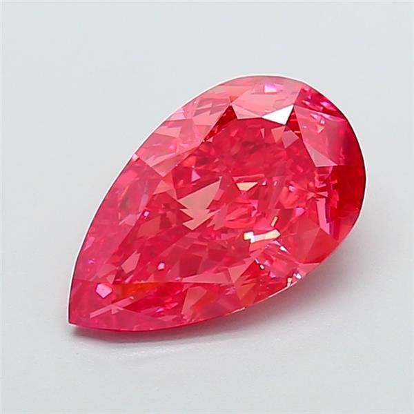 4.10 Ct. Fancy Vivid  Pink Pear Lab Grown Diamond