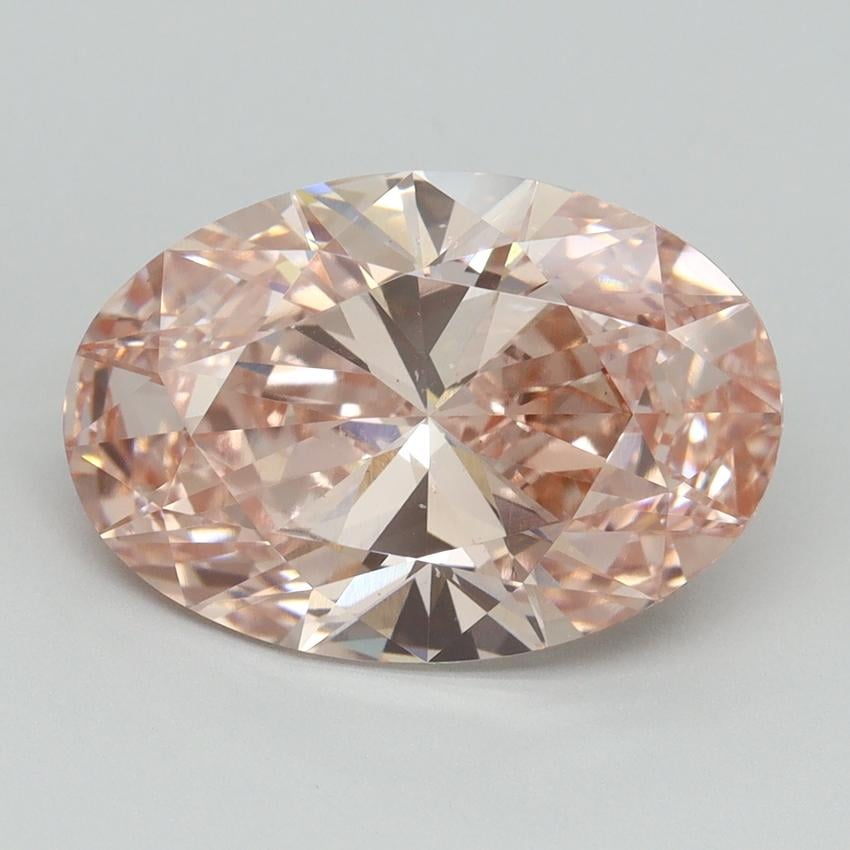 5.01 Ct. Fancy Vivid Pink Oval Lab Grown Diamond