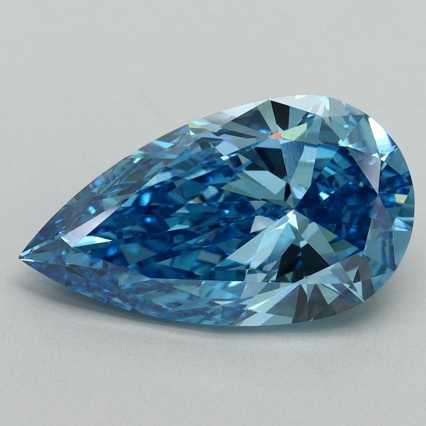 5.04 Ct. Fancy Vivid Blue Pear Lab Grown Diamond
