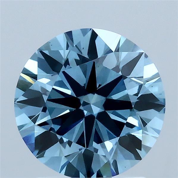 2.00 Ct. Fancy Vivid Blue Round Lab Grown Diamond