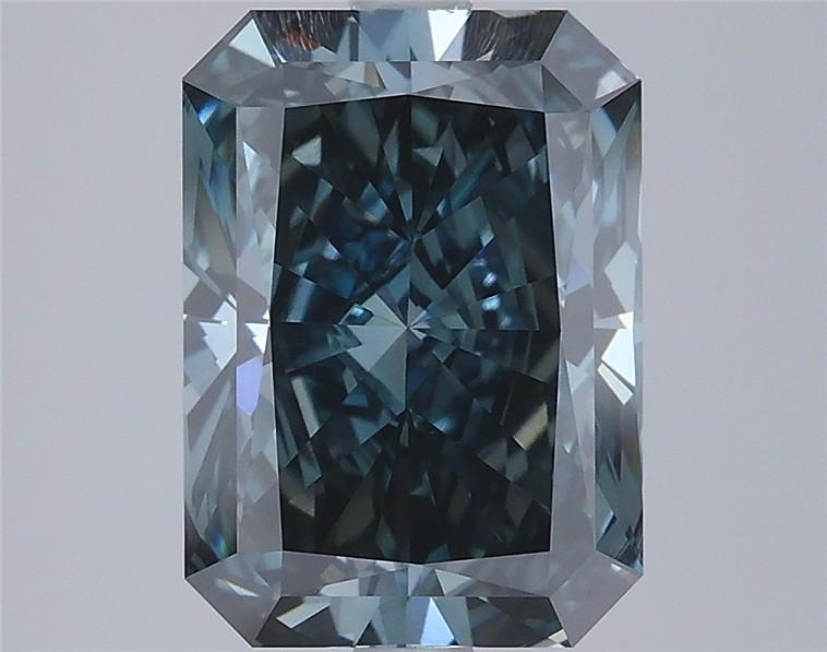 3.52 Ct. Fancy Deep  Blue Radiant Lab Grown Diamond