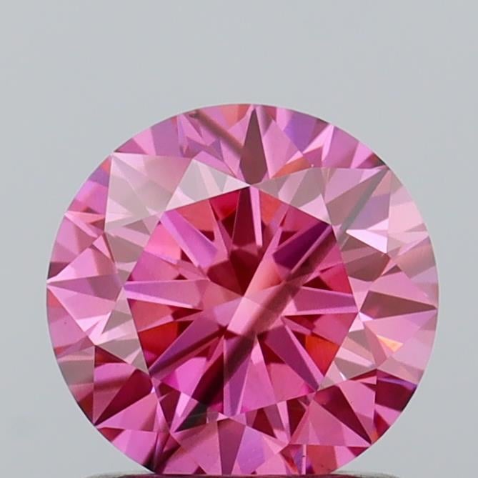 1.06 Ct. Fancy Vivid Pink Round Lab Grown Diamond