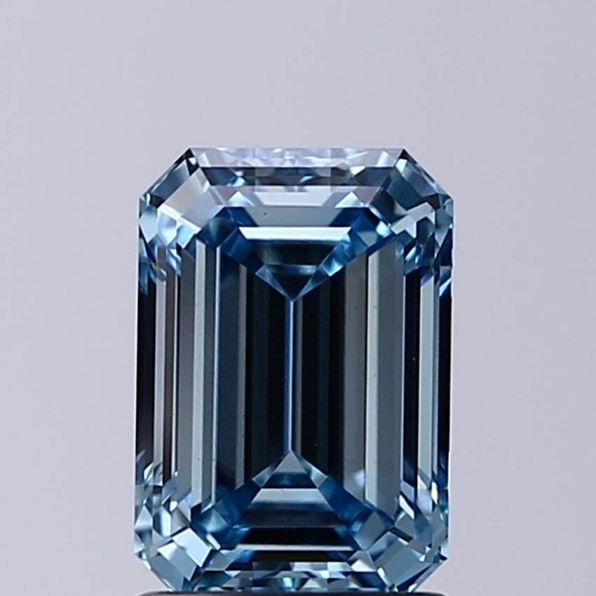 1.53 Ct. Fancy Intense Blue Emerald Lab Grown Diamond