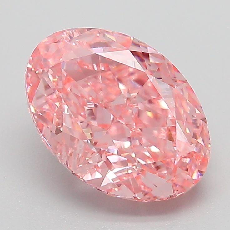 2.31 Ct. Fancy Vivid  Pink Oval Lab Grown Diamond
