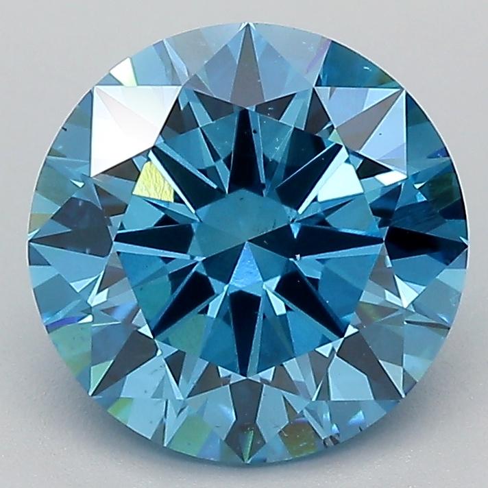 2.59 Ct. Fancy Deep Blue Round Lab Grown Diamond
