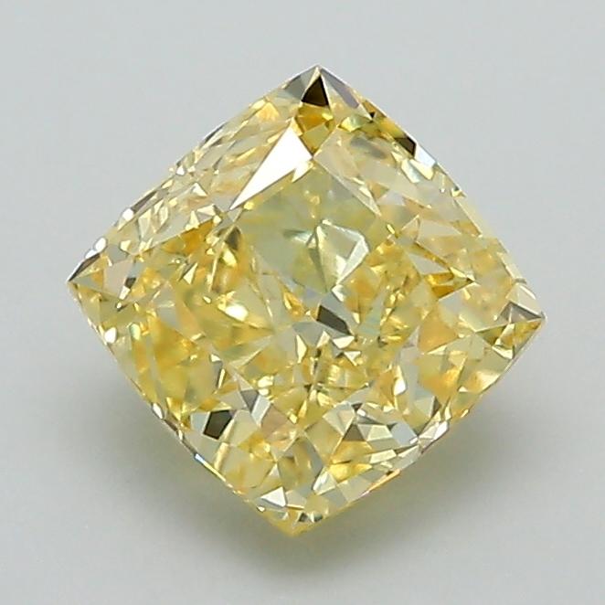 1.25 Ct. Fancy Intense Yellow Cushion Lab Grown Diamond