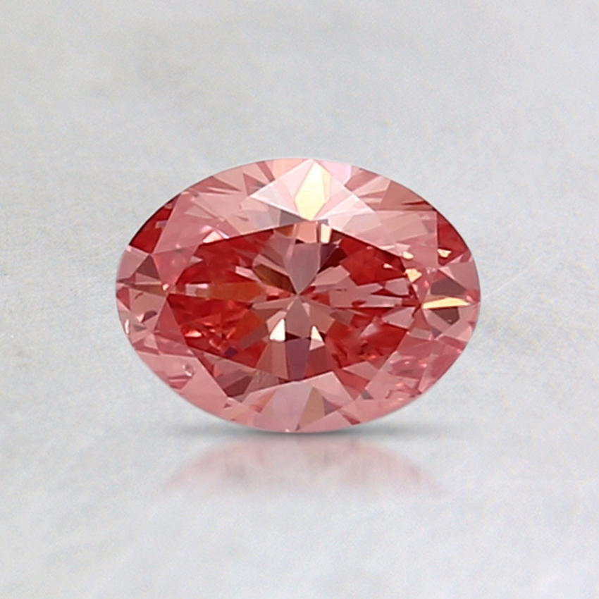 0.57 Ct. Fancy Vivid Pink Oval Lab Created Diamond | DLC0.57OVFVPSI2_1V